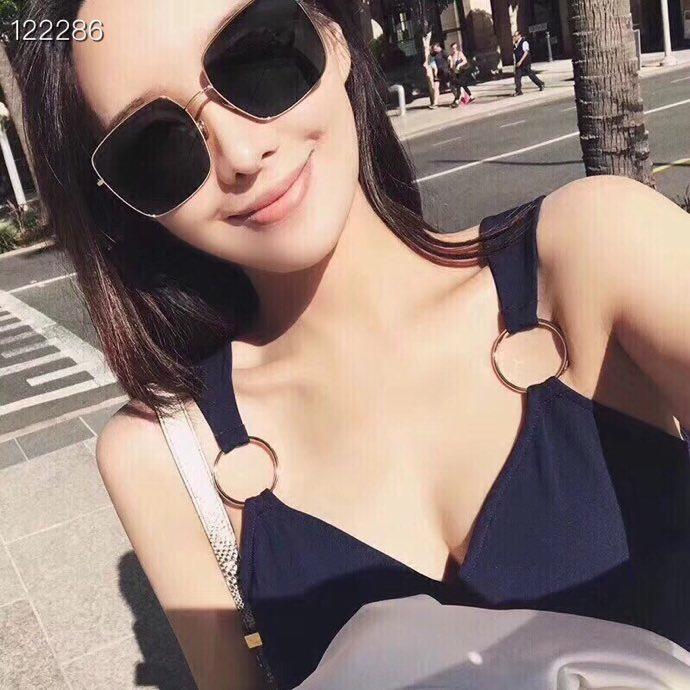 DIOR-迪奧 周揚青同款 高檔金屬方框墨鏡 男女款 百搭大氣眼鏡  lly1099